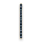 Linkasink Artisan Glass 14-13/16 Inch Center to Center Handle Cabinet Pull Polished Brass with Black Pyramid Glass