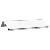 Linnea 304 Grade Stainless Steel 3-1/8 Inch Center to Center Finger Cabinet Pull Polished Stainless Steel