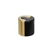 Linnea 304 Grade Stainless Steel 1-5/8 Inch Diameter Floor Mount Door Stop PVD Satin Brass