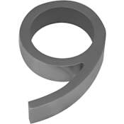 Linnea 304 Grade Stainless Steel 5 Inch High Address Number 9 Satin Stainless Steel