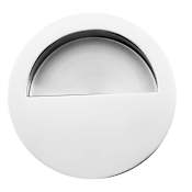 Linnea 304 Grade Stainless Steel 3-1/2 Inch Diameter Flush Cabinet Pull Polished Stainless Steel
