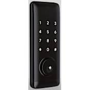 Linnea Shield Single Cylinder Keyless Entry Deadbolt with Bluetooth and WiFi Technologies Satin Black