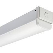 Lithonia Lighting CLX 48" Wide Round Lens Integrated LED Commercial Strip Light Gloss White / 5000 Lumens / 4000K