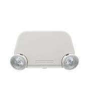 Lithonia Lighting Contractor Select EU2L Dual Head LED Emergency Back Up Light with Remote Capability White