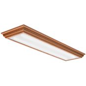 Lithonia Lighting Cambridge 48" Wide Flush Mount 4000K LED Ceiling Fixture Oak / Brown