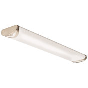 Lithonia Lighting Boomerang 48" Wide 36 Watt Integrated LED 120V 80 CRI 4000K Flush Mount Ceiling Light Brushed Nickel