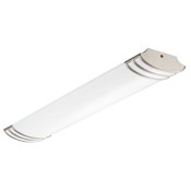 Lithonia Lighting Futra Single Light 47" Wide Integrated LED Flush Mount Ceiling Light Brushed Nickel