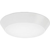 Lithonia Lighting Versi Single Light 13" Wide Integrated LED Flush Mount Ceiling Fixture - 4000K - Wet Listed Matte White