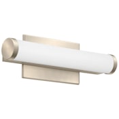 Lithonia Lighting Contemporary Cylinder 14" Wide LED ADA Bathroom Vanity Light Brushed Nickel / 3000K - 4000K