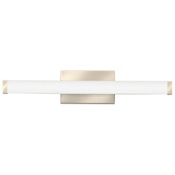 Lithonia Lighting Traditional Square Single Light 24" Wide Integrated LED Bathroom Bar Light - 3000K Brushed Nickel