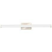 Lithonia Lighting Contemporary Square Single Light 33" Wide Integrated LED Bathroom Bar Light - 3000K Brushed Nickel