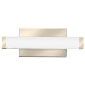 Lithonia Lighting FMVCSLS 12" Wide Switchable Color Temperature Integrated LED Bath Bar Brushed Nickel / 3000K - 4000K