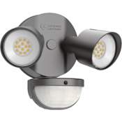 Lithonia Lighting Contractor Select Double Light 8-5/16" Wide LED Outdoor Flood Light Dark Bronze