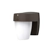Lithonia Lighting OSC 5" Tall Selectable Color Temperature LED Commercial Wall Pack Dark Bronze