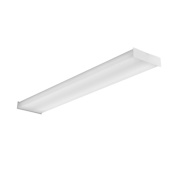 Lithonia Lighting SBL Single Light 48" LED Flush Mount Ceiling Fixture with Square Basket Diffuser White