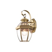 Livex Lighting Monterey 1 Light Outdoor Wall Sconce Antique Brass