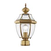 Livex Lighting Monterey 1 Light Outdoor Post Light Antique Brass