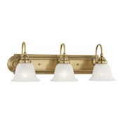 Livex Lighting Belmont 3 Light Vanity Light Antique Brass