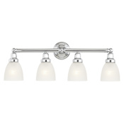 Livex Lighting Classic 4 Light Bathroom Vanity Light Chrome