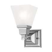 Livex Lighting Mission 1 Light Wall Sconce Chrome