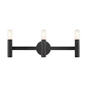 Livex Lighting Copenhagen 3 Light 24" Wide Bathroom Vanity Light Black