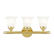 Livex Lighting Neptune 3 Light Vanity Light Polished Brass