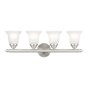 Livex Lighting Neptune 4 Light Bathroom Vanity Light Brushed Nickel