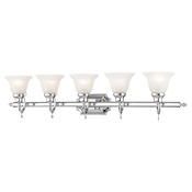 Livex Lighting French Regency 5 Light Bathroom Vanity Light Chrome