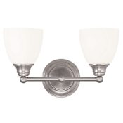 Livex Lighting Somerville 2 Light Bathroom Vanity Light Brushed Nickel