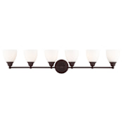 Livex Lighting Somerville 6 Light Bathroom Vanity Light Bronze