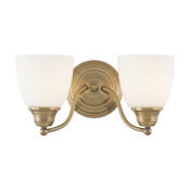 Livex Lighting Somerville 2 Light Bathroom Vanity Light Antique Brass