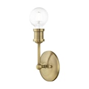 Livex Lighting Lansdale 9" Tall Commercial Wall Sconce Antique Brass