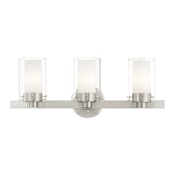 Livex Lighting Manhattan 3 Light 23" Wide Vanity Light Brushed Nickel