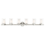 Livex Lighting Manhattan 6 Light 48" Wide Vanity Light Brushed Nickel