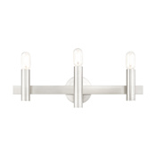 Livex Lighting Helsinki 3 Light 24" Wide Vanity Light Brushed Nickel with Bronze Accents