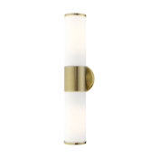 Livex Lighting Lindale 2 Light 4" Wide Commercial Vanity Light Antique Brass