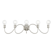 Livex Lighting Lansdale 5 Light 34" Wide Commercial Vanity Light Brushed Nickel