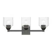 Livex Lighting Aragon 3 Light 23" Wide Commercial Vanity Light Black Chrome