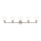 Livex Lighting Catania 5 Light 42" Wide Vanity Light Brushed Nickel