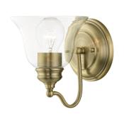 Livex Lighting Moreland 8" Tall Commercial Bathroom Sconce Antique Brass