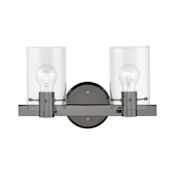 Livex Lighting Munich 2 Light 15" Wide Commercial Vanity Light Black Chrome