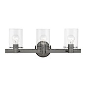 Livex Lighting Munich 3 Light 23" Wide Commercial Vanity Light Black Chrome