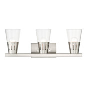 Livex Lighting Bennington 3 Light 24" Wide Vanity Light Brushed Nickel