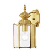 Livex Lighting Outdoor Basics 1 Light Outdoor Wall Sconce Polished Brass