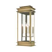 Livex Lighting Princeton 3 Light 29" Tall Commercial Wall Sconce Antique Brass