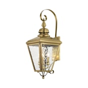Livex Lighting Cambridge 3 Light 29" High Outdoor Wall Sconce Antique Brass