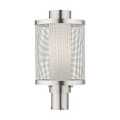 Livex Lighting Nottingham Single Light 18" Tall Post Light Brushed Nickel