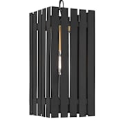 Livex Lighting Greenwich Single Light 8" Wide Outdoor Mini Pendant Black with Satin Brass Accents