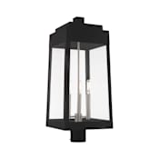 Livex Lighting Oslo 3 Light 25" Tall Outdoor Single Head Post Light Black