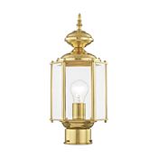 Livex Lighting Outdoor Basics 1 Light Outdoor Post Light Polished Brass